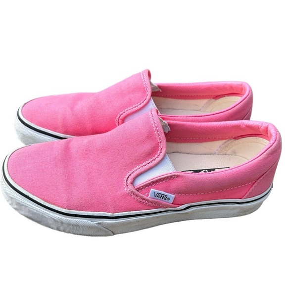 Vans Off the Wall Classic Slip on Sneaker Rare Neon Knockout Pink Women’s Size 7 - Picture 8 of 10